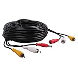DC Power RCA Audio Video AV 3 in 1 Extension Cable