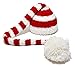 Baby Christmas Crochet ELF Long Tail Pom-pom Photo Prop Hat Party Costume (A)