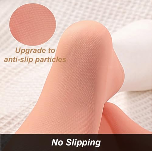 Paratoland 2 Pairs Reusable Silicone Socks for Dry Cracked Feet - Spa Moisturizing Socks for Men and Women - Foot Care After Pedicure