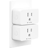 Minoston Matter Smart Plug, Mini Compact Size, 2.4GHz Wi-Fi, 15A/1875W Max | No Hub Needed, Works with Apple Home, Alexa, Google Home, Timer &amp; Schedule, APP Remote Control, Child Lock 2 Pack (MP25M)