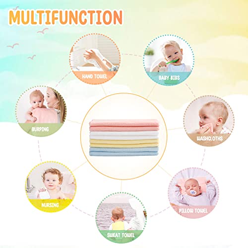 HOMEXCEL Burp Cloths for Baby 8 PackExtra Absorbent Soft Coral Fleece