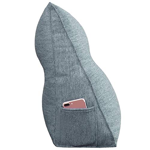 WOWMAX Triangular Reading Pillow Large Bolster Headboard Backrest