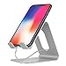 barsone Cell Phone Stand, Aluminium Phone Holder Mount Stand for Phones and Tablets 10 inches (Updated Silver)