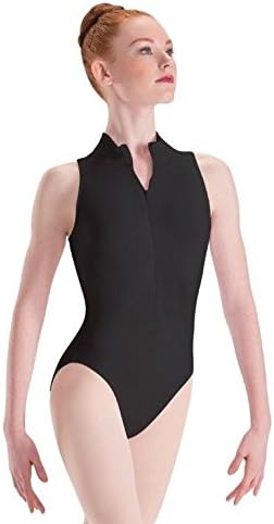 Motionwear Zip Front Mock T High Cut Leotard