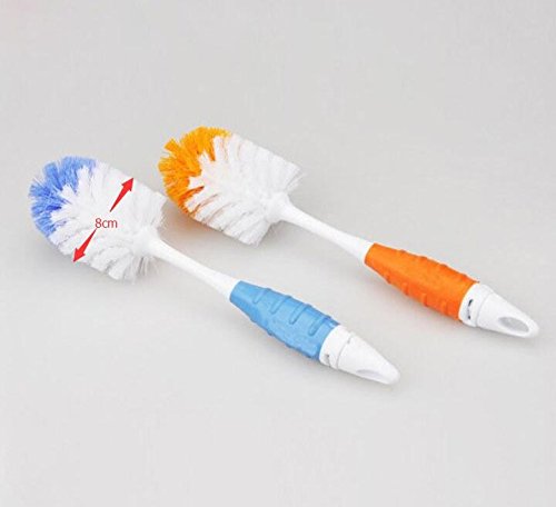 2pcs/set Baby Bottle Brushes for Cleaning Kids Milk Feed Bottle Nipple Pacifier Nozzle Spout Tube Cleaning Brush - Thumbnail 4