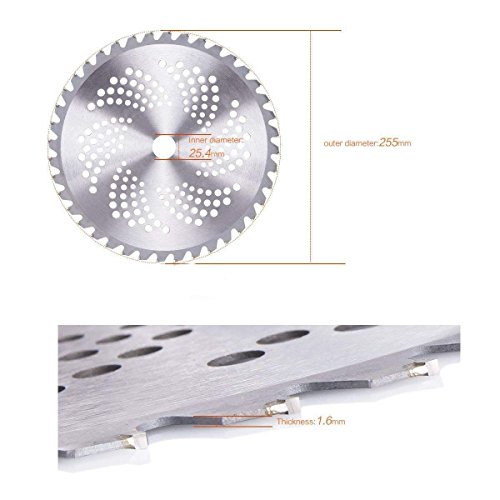 Zerodis Kreissägeblatt Mähmesser Ersatzmesser Schneidblatt Freischneider Klinge Scharf 40 Zähne 1 Inch Hole für… – Bild 7