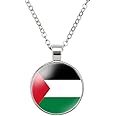 EnigmaGlow World Most Countries Flag Zinc Alloy Necklace Pendant Necklace for Men Women