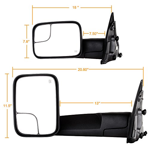 image for SCITOO Side MIrror fit Dodge Tow Mirror Driver Side Rear View Mirror 2