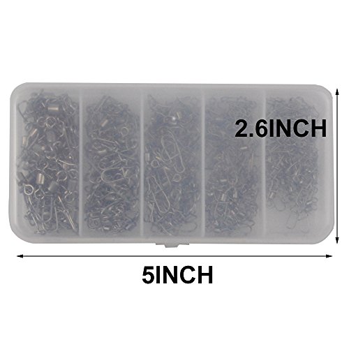 Shaddock Fishing 210 Stück/Box Angelwirbel Schnappverbinder Größe 2 4 5 6 8 Hochfeste Angelwirbel mit schönen… – Bild 5