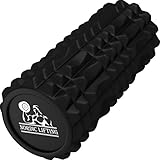 Foam Roller for Best Muscle Massage & Deep Tissue Trigger - Roll & Stretch Tool - 1 Year Warranty (Black)