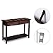 VASAGLE Sofa Table with 2 Drawers, Entryway Table with 1 Storage Shelf, Solid Wood Legs Console Table, for Living Room, Hallway, Easy Assembly, Country Style, Maple and Dark Walnut