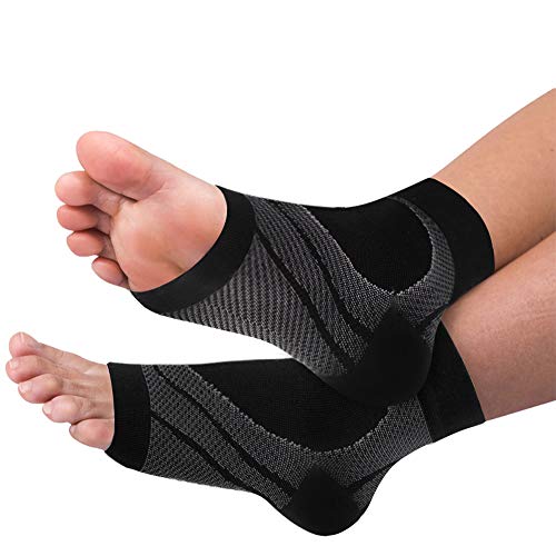 Ankle Brace Compression Sleeves, Plantar Fasciitis Socks with Arch Support for Men & Women, Compression Foot Sleeves for Eases Swelling & Heel Spurs, Pain Relief and Increases Circulation -L/XL