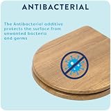 Croydex Levico Flexi-Fix D Shape Toilet Seat Soft Close Teak view 3