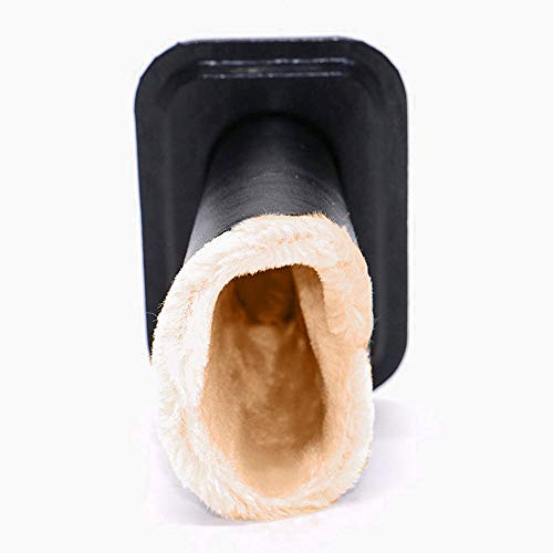 Merssavo Eyeglass Holder, PU Leather Glasses Stand Case, Plush Lined Protective Eyeglasses Case for Desks or Nightstands, Black - Thumbnail 4