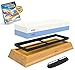 Whetstone Knife Sharpening Stone: 2-Sided Knife Sharpener Set, 1000/6000 Grits, with Non-Slip Base, Angle Guide, Illustrated PDF & Video Instructions - (Arkansas Honing Stone/Japanese Waterstone) primary