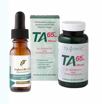 TA-65MD® Telomerase Activator 250 U/90 Caps/Stem Cell Support Peptides EGF & AGA Blue Algae