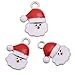 20pcs White & Red Enamel Christmas Santa Claus Charms Alloy Pendants