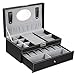 SONGMICS Black Jewelry Box 6 Watch Organizer Storage Case with Lock and Mirror UJWB11B