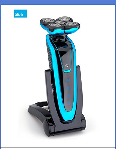Electric Shaver Washable Rechargeable Rotary Razor 5D Floating Blades Beard Trimmer Gold