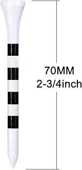 Zivisk Bamboo Golf Tees 70mm 100 Count White 2-3/4 Inch Wooden Tees view 2