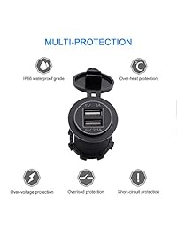 Cargador USB doble para coche, barco, navegador, móvil