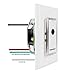 SkylinkHome WR-318 Dimmable Wall Switch with Snap on Remote Lighting Control In-Wall Home Automation Smart Light Receiver, SkylinkNet Compatible Easy DIY Installation without neutral wire (300 Watts)