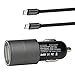 Meagoes Fast Car Charger, Compatible Samsung Galaxy S7 Edge / S7 / S6 Edge / S6 / S5 / S4, Note 5/4, Quick Charge 2.0 & 2.4A Smart Charging Ports Car Adapter, with 2-Pack Rapid Micro USB Charge Cords