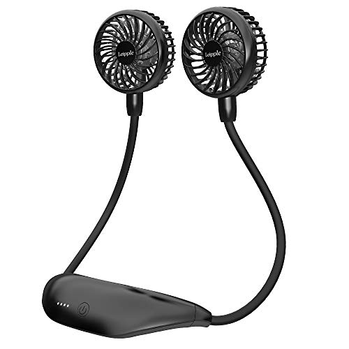 Leipple Neck Fan Portable 5000 mAh USB Fan Sport Fan with 6 Speeds