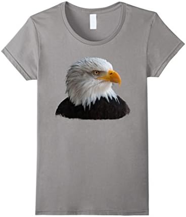 Women's Bald Eagle T-Shirt Large Slate