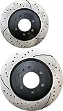 Prime Choice Auto Parts PR64155LR Performance Drilled and Slotted Brake Rotor Pair for Front