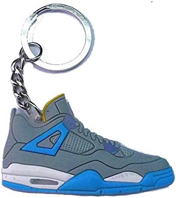 Air Jordan 4/IV Retro Mist Blue/Grey LS Sneakers Shoes 2D Keychain Keyring