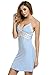 Ekouaer Womens Enchanting Lace Nightshirts Chemises Slip Plus size (Blue, XL)