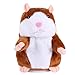 Forart Lovely Talking Hamster Toys Repeats What You Say Plush Buddy Mouse for Children Gift
