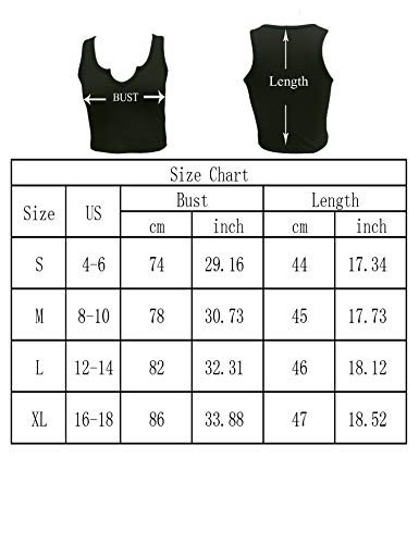 Romanstii Women\'s Scoop Neck Crop Tank Top Sleeveless Top Workout Sport Racerback Summer Shirt Basic Vest
