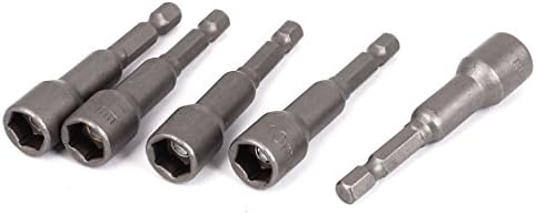 Sourcing Map Juego De 2 Puntas Magnéticas De Destornillador - Vástago Hexagonal 1/4" - Cabeza Hexagonal 13mm - Para Herramientas Eléctricas