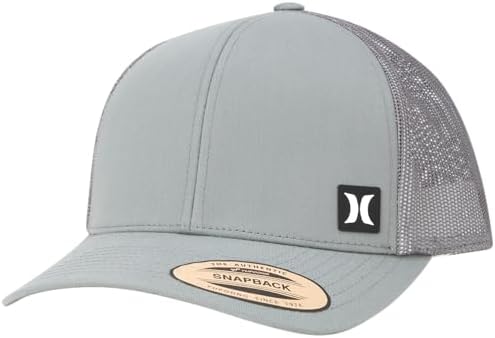 Hurley グレー フルジップ タッパー L Hurley Mens Rincon Trucker Hat - Breathable Mesh Sides, Curved