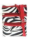 World Traveler Red Zebra Small Hipster Cross-Body Bag