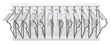 Adir Office Pivot Wall Rack with Hangers for Blueprints - Plans, White