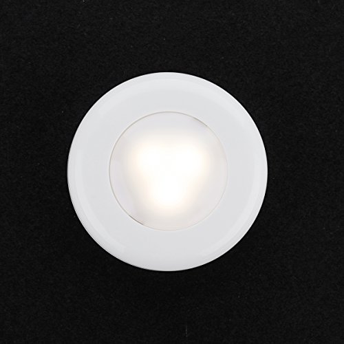 Closet Light, Elfeland LED Puck Lights Remote Control Under Cabinet Lighting with Timer Function, Battery Powered, Brightness Adjustable, for Hallway Bedroom Stair (6 Pack, 4000K, Warm White)