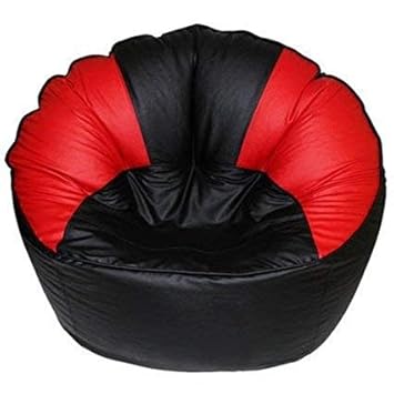 NV Bean Bag Sofa Mudda Cover Red & Black Original XXXL (Without Beans)