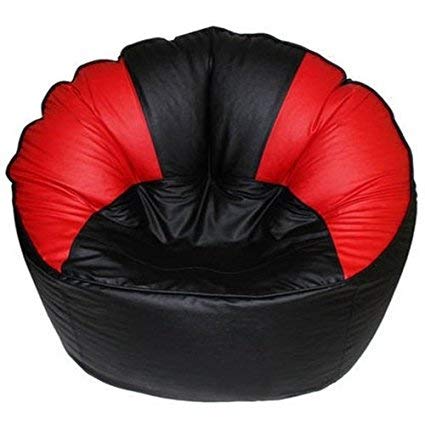 NV Bean Bag Sofa Mudda Cover Red & Black Original XXXL (Without Beans)