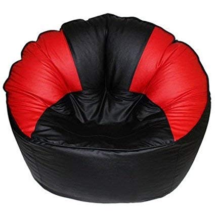 NV Bean Bag Sofa Mudda Cover Red & Black Original XXXL (Without Beans)