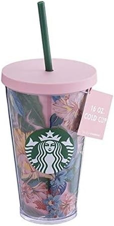 Amazon スターバックス Ban Do コラボ タンブラー コールドカップ スタバ 台湾 海外 バンドゥー ストロー付き 花 アニメ 萌え グッズ 通販