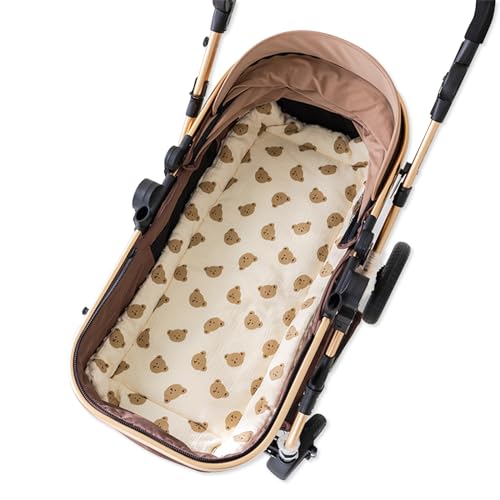 SONARIN Warm Baby Stroller Seat Liner,Soft Thick Pushchair Seat Liner Baby Stroller Cushion Seat Insert Pad Universal for Pushchair Pram Buggy Car Seat High Chair(Bear Head)