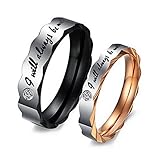 Men,Women's Wide 6mm 4mm Stainless Steel Ring Band CZ Black Silver Gold Valentine Love Couples Wedding Engagement Promise
