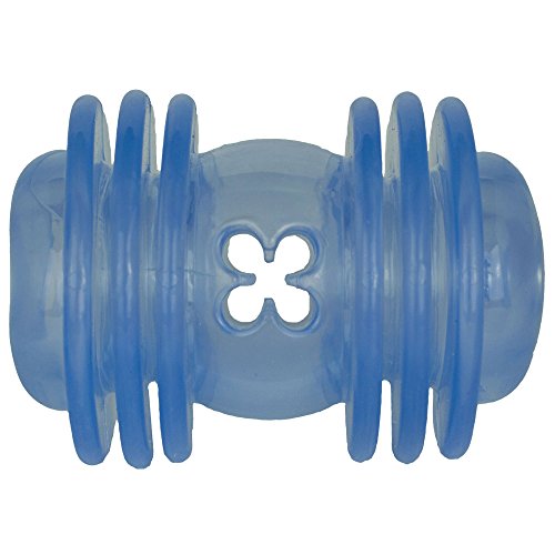 Starmark Treat Crunching Barbell Dog Toy