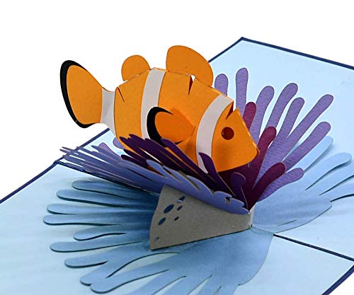 CUTPOPUP Nemo Clownfish Pop Up Card, Birthday Card For Grandson, Nephew,Son, Kids- Surprise Gift On Birthday, Or Any Occasion US8-AN088UK
