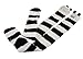 Littleforbig Cute Animal Coral Fleece Thigh High Long Striped Socks 2 Pairs (Red-Black)