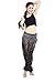 Boho Vib Women's Rayon Print Smocked Waist Boho Harem Yoga Pants (Small/Medium, Peacock 1 Brown)