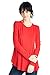 82 Days Women'S Rayon Span Super Comfy Long Sleeves Round Hem Tunic - Solid